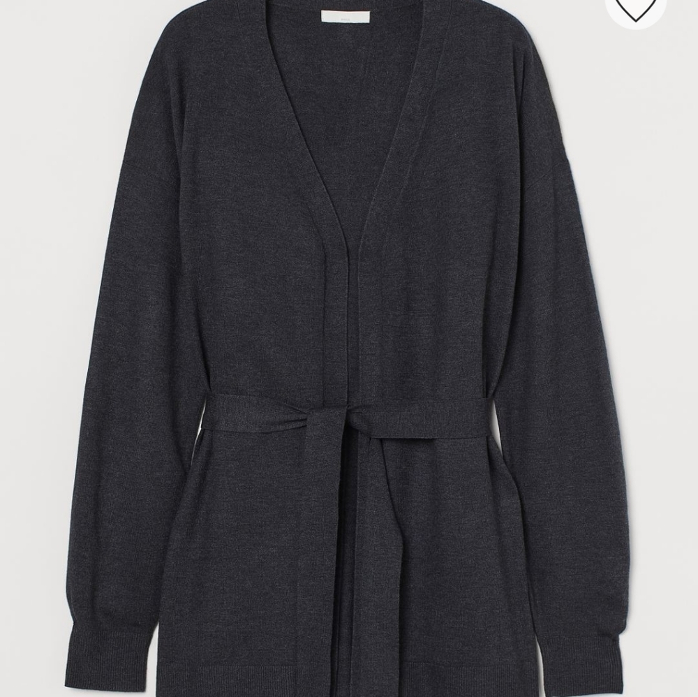 H&M tie belt cardigan
